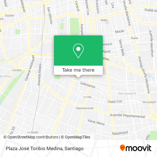 Mapa de Plaza José Toribio Medina
