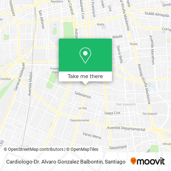 Mapa de Cardiologo-Dr. Alvaro Gonzalez Balbontin