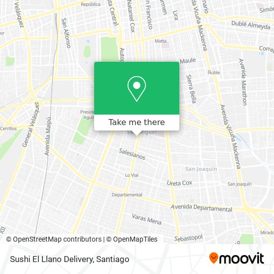 Mapa de Sushi El Llano Delivery