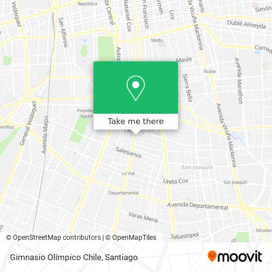 Gimnasio Olímpico Chile map