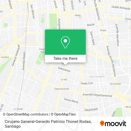 Cirujano General-Gerardo Patricio Thonet Rodas map