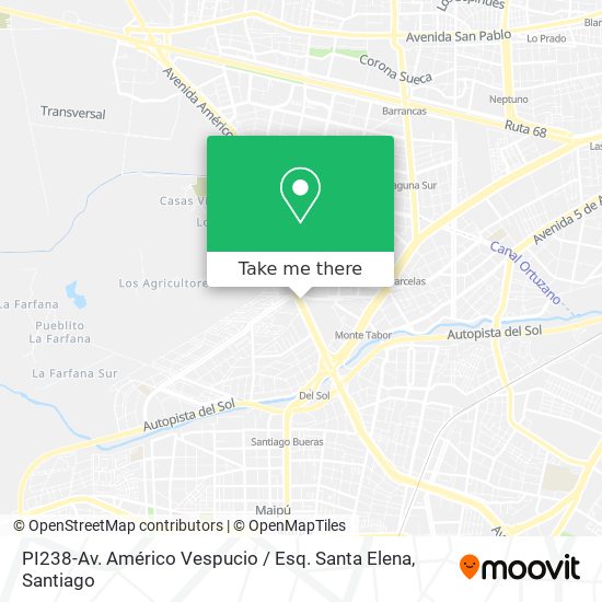 PI238-Av. Américo Vespucio / Esq. Santa Elena map