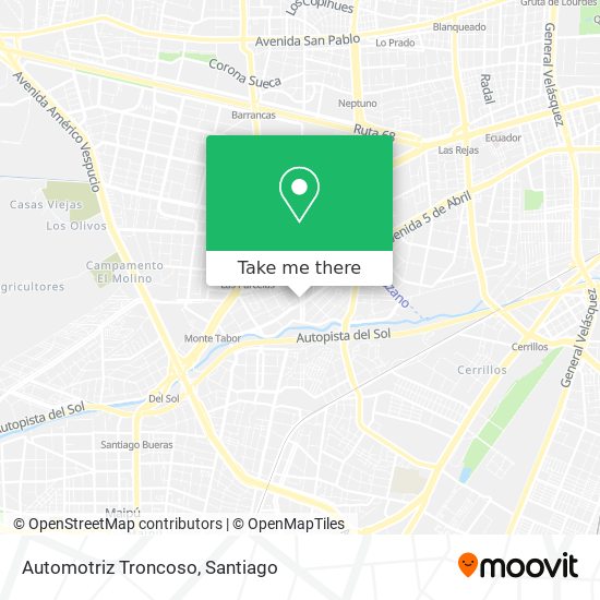 Mapa de Automotriz Troncoso