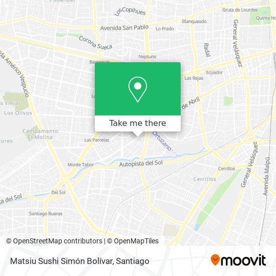 Matsiu Sushi Simón Bolívar map