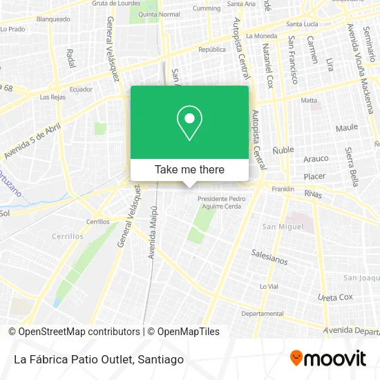 La Fábrica Patio Outlet map