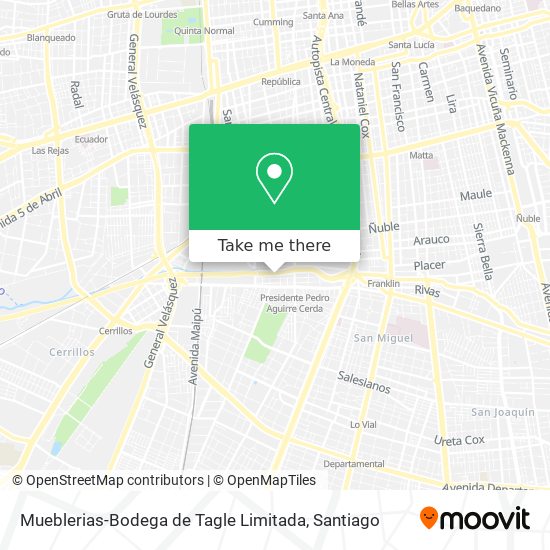 Mueblerias-Bodega de Tagle Limitada map
