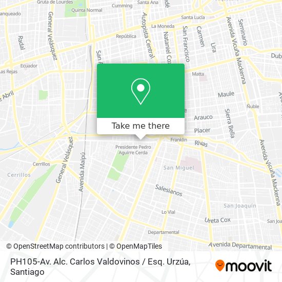 Mapa de PH105-Av. Alc. Carlos Valdovinos / Esq. Urzúa