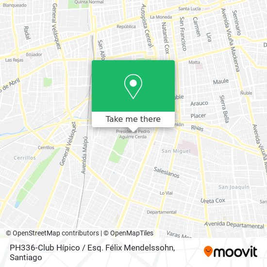 PH336-Club Hípico / Esq. Félix Mendelssohn map