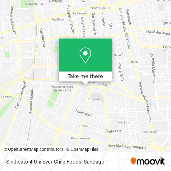 Sindicato 4 Unilever Chile Foods map