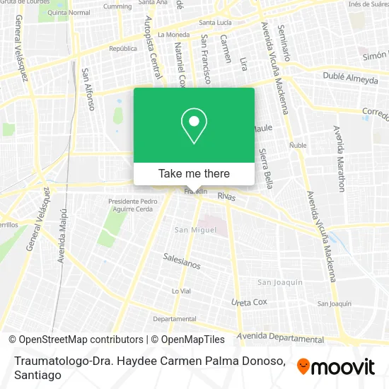 Traumatologo-Dra. Haydee Carmen Palma Donoso map