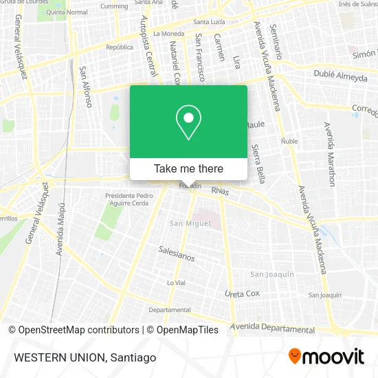 WESTERN UNION map