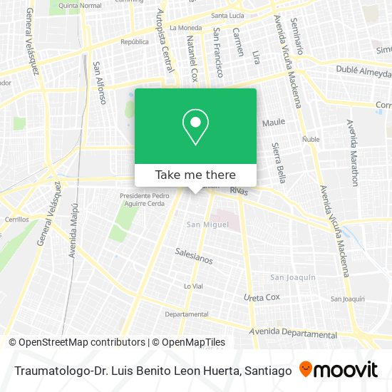 Traumatologo-Dr. Luis Benito Leon Huerta map
