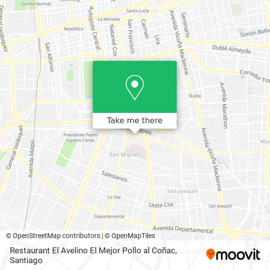 Mapa de Restaurant El Avelino El Mejor Pollo al Coñac