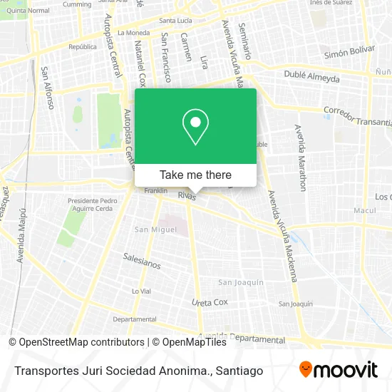Transportes Juri Sociedad Anonima. map