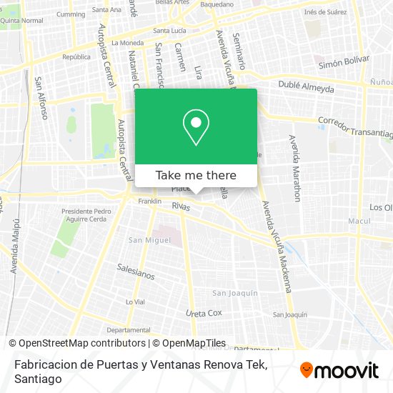 Mapa de Fabricacion de Puertas y Ventanas Renova Tek