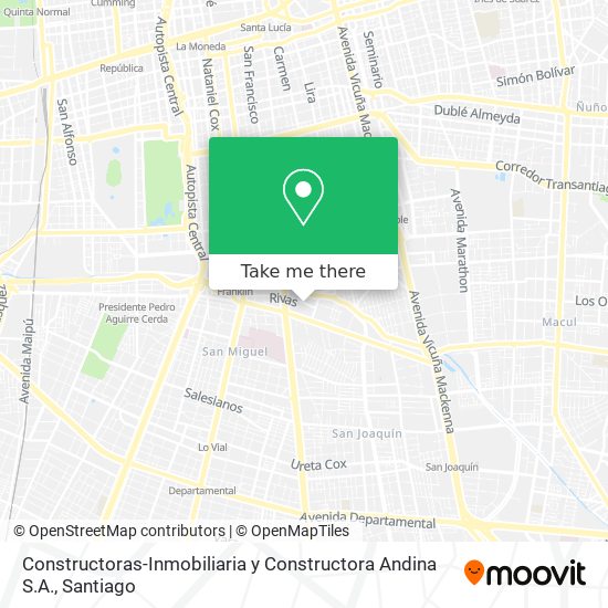 Mapa de Constructoras-Inmobiliaria y Constructora Andina S.A.