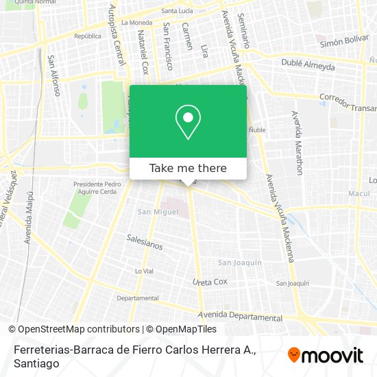 Ferreterias-Barraca de Fierro Carlos Herrera A. map