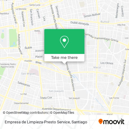 Empresa de Limpieza-Presto Service map