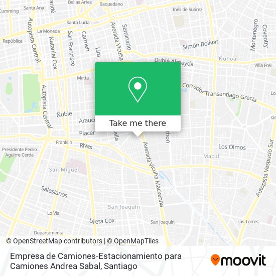 Empresa de Camiones-Estacionamiento para Camiones Andrea Sabal map