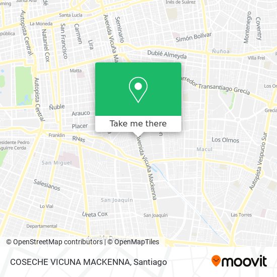 COSECHE VICUNA MACKENNA map