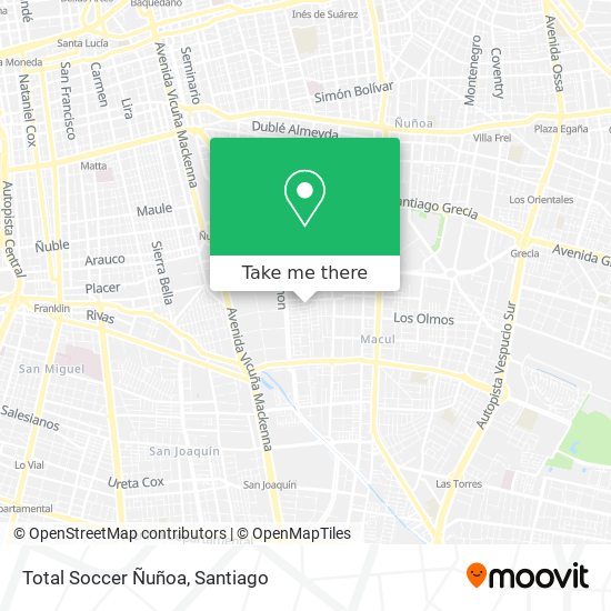 Total Soccer Ñuñoa map