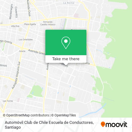 Automóvil Club de Chile Escuela de Conductores map