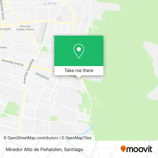 Mirador Alto de Peñalolen map