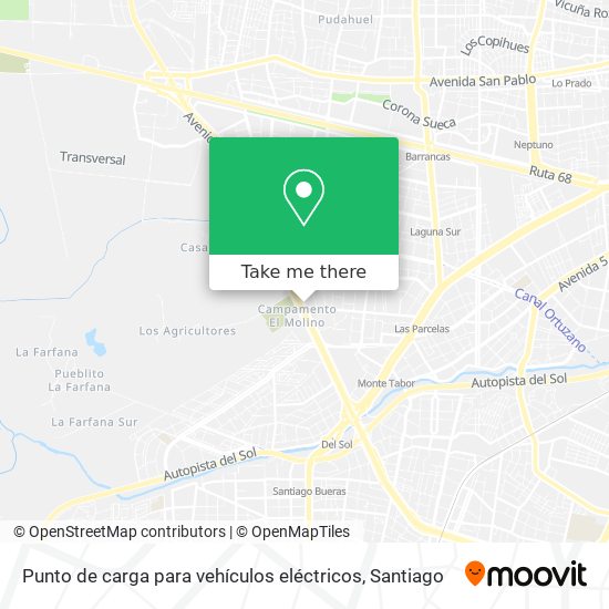 Mapa de Punto de carga para vehículos eléctricos