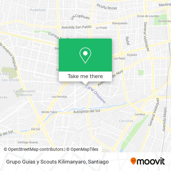 Grupo Guias y Scouts Kilimanyaro map