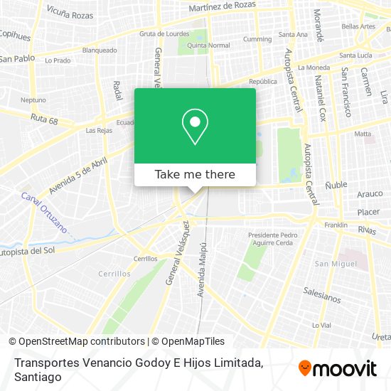 Transportes Venancio Godoy E Hijos Limitada map