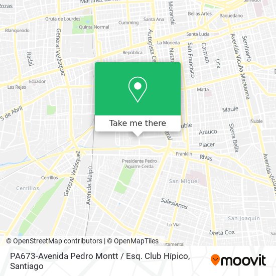 Mapa de PA673-Avenida Pedro Montt / Esq. Club Hípico