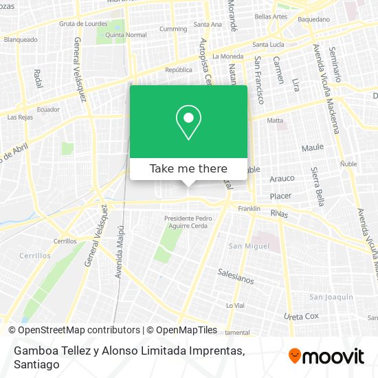 Mapa de Gamboa Tellez y Alonso Limitada Imprentas