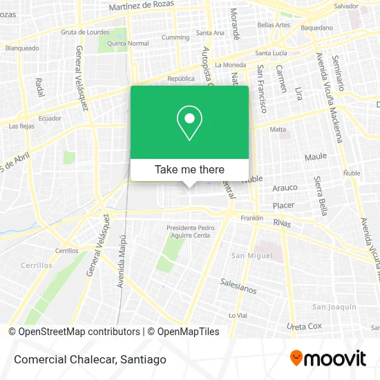 Comercial Chalecar map
