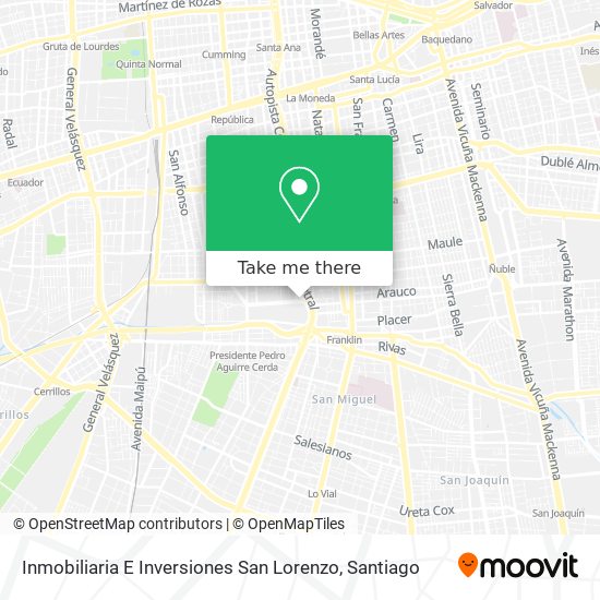 Inmobiliaria E Inversiones San Lorenzo map