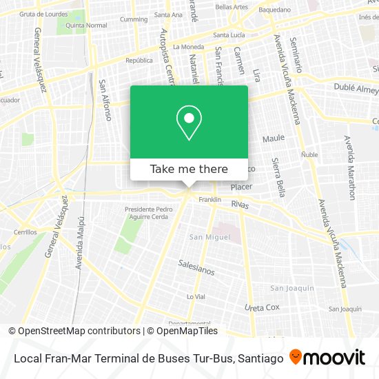Local Fran-Mar Terminal de Buses Tur-Bus map