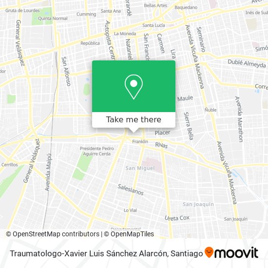 Traumatologo-Xavier Luis Sánchez Alarcón map