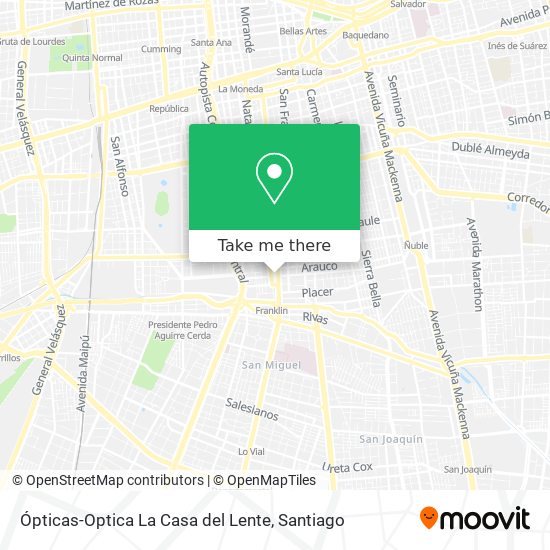 Ópticas-Optica La Casa del Lente map