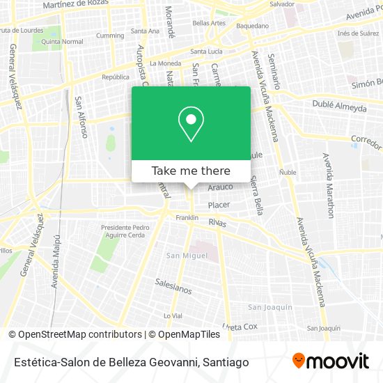 Mapa de Estética-Salon de Belleza Geovanni