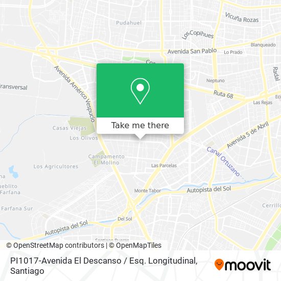 PI1017-Avenida El Descanso / Esq. Longitudinal map