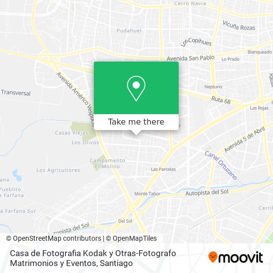 Mapa de Casa de Fotografia Kodak y Otras-Fotografo Matrimonios y Eventos