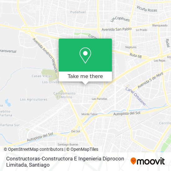 Mapa de Constructoras-Constructora E Ingenieria Diprocon Limitada