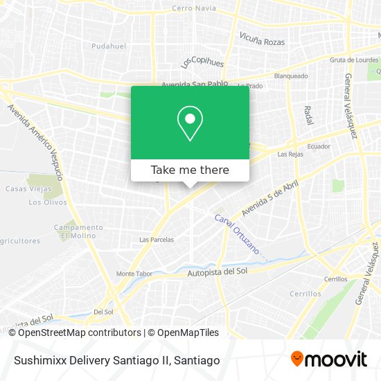 Sushimixx Delivery Santiago II map