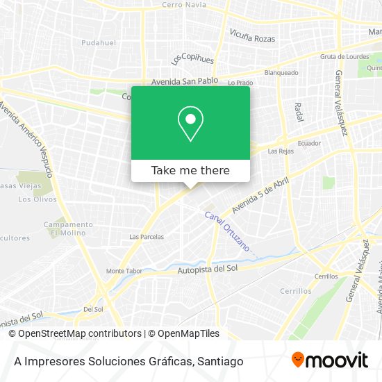 Mapa de A Impresores Soluciones Gráficas