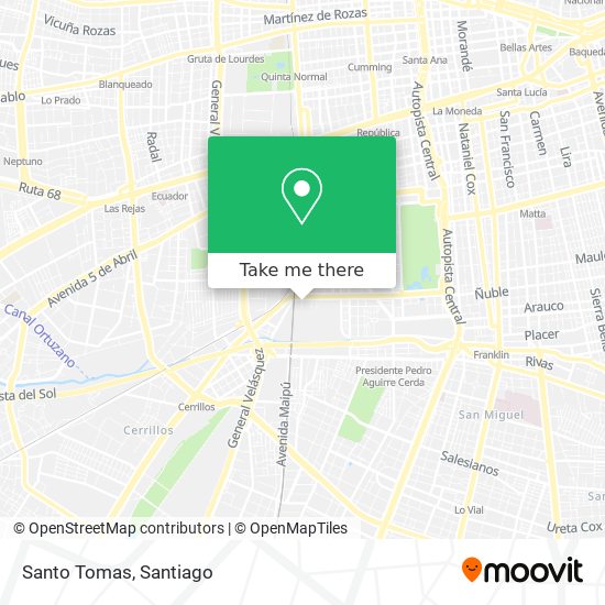 Mapa de Santo Tomas