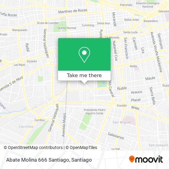 Abate Molina 666 Santiago map