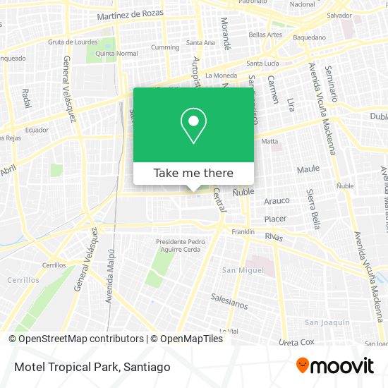 Motel Tropical Park map