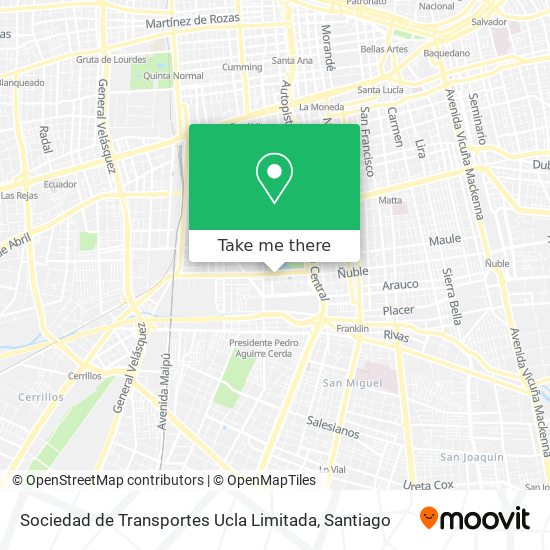 Sociedad de Transportes Ucla Limitada map