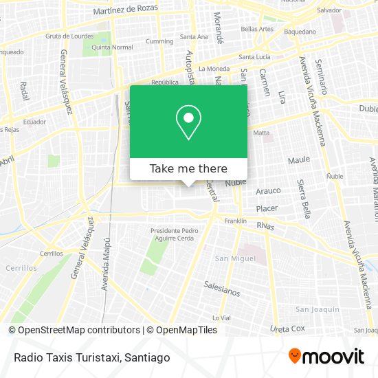 Radio Taxis Turistaxi map
