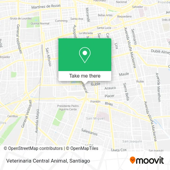 Veterinaria Central Animal map