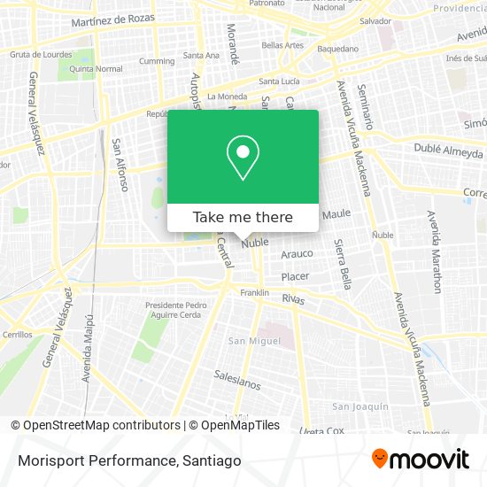 Mapa de Morisport Performance